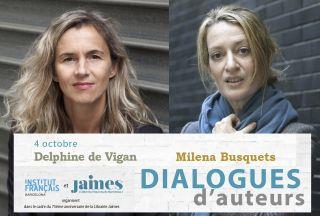 1er dialogue : Delphine de Vigan avec Milena Busquets à l'Institut français Barcelona - 