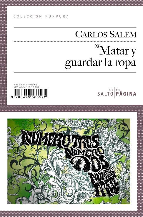 MATAR Y GUARDAR LA ROPA | 9788493563592 | SALEM SOLA, CARLOS