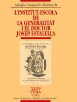 L?INSTITUT-ESCOLA DE LA GENERALITAT I EL DOCTOR JOSEP ESTALELLA | 9788478269891 | DOMÈNECH I DOMÈNECH, SALVADOR