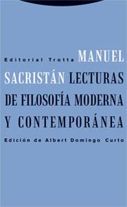 LECTURAS DE FILOSOFÍA MODERNA Y CONTEMPORÁNEA | 9788481649055 | SACRISTÁN, MANUEL