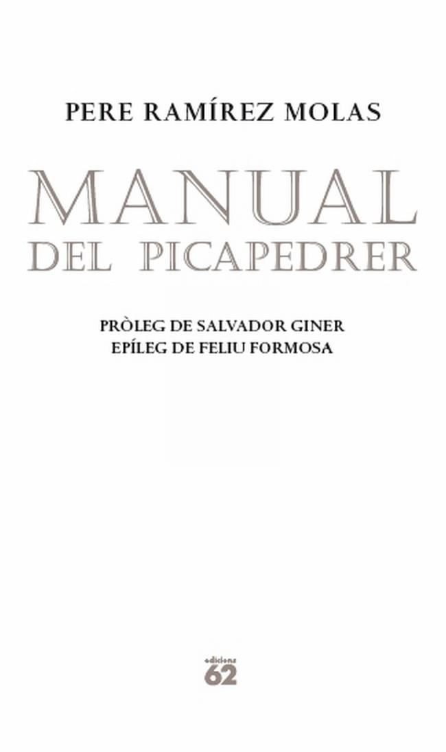 MANUAL DEL PICAPEDRER | 9788429768732 | PERE RAMÍREZ