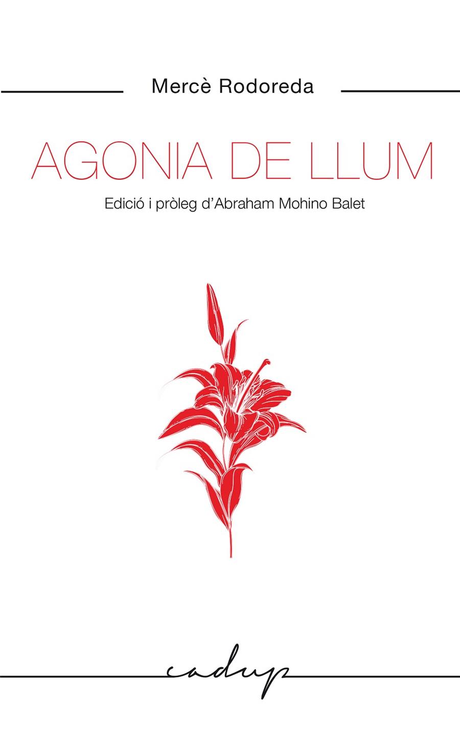 AGONIA DE LLUM | 9788412455748 | RODOREDA GURGUI, MERCÈ