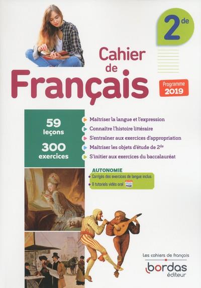 CAHIER DE FRANÇAIS 2NDE 2019 | 9782047336670 | FRANCHET