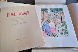 Presentació de 2 exposicions d'Alfred Figueras, gravats del llibre amb textos d'André Gide, olis i dibuixos - 