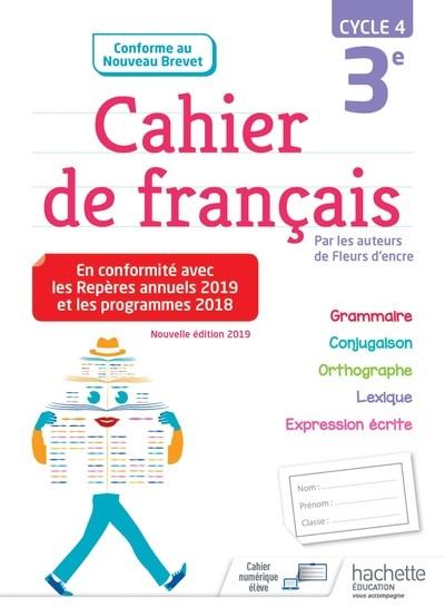CAHIER DE FRANCAIS CYCLE 4 / 3E - ED. 2019 | 9782017066675 | BERTAGNA/CARRIER