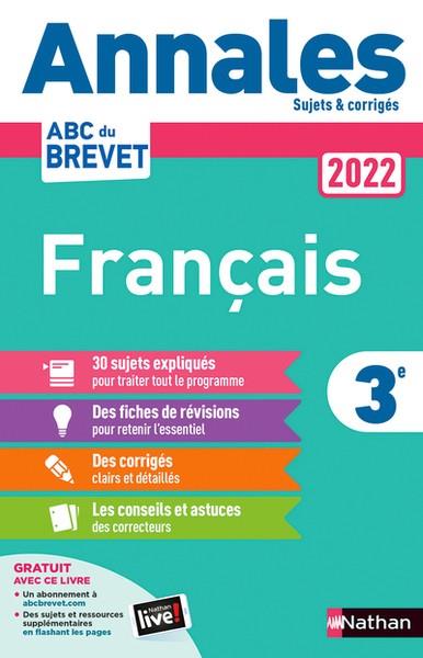 ANNALES BREVET 2022- FRANÇAIS - CORRIGÉS | 9782091572666 |  BOUHOURS THOMAS