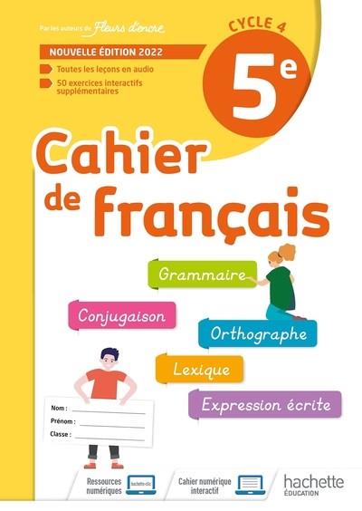 CAHIER DE FRANCAIS CYCLE 4/5E - CAHIER D'ACTIVITES - ED. 2022 | 9782017066903 | BERTAGNA