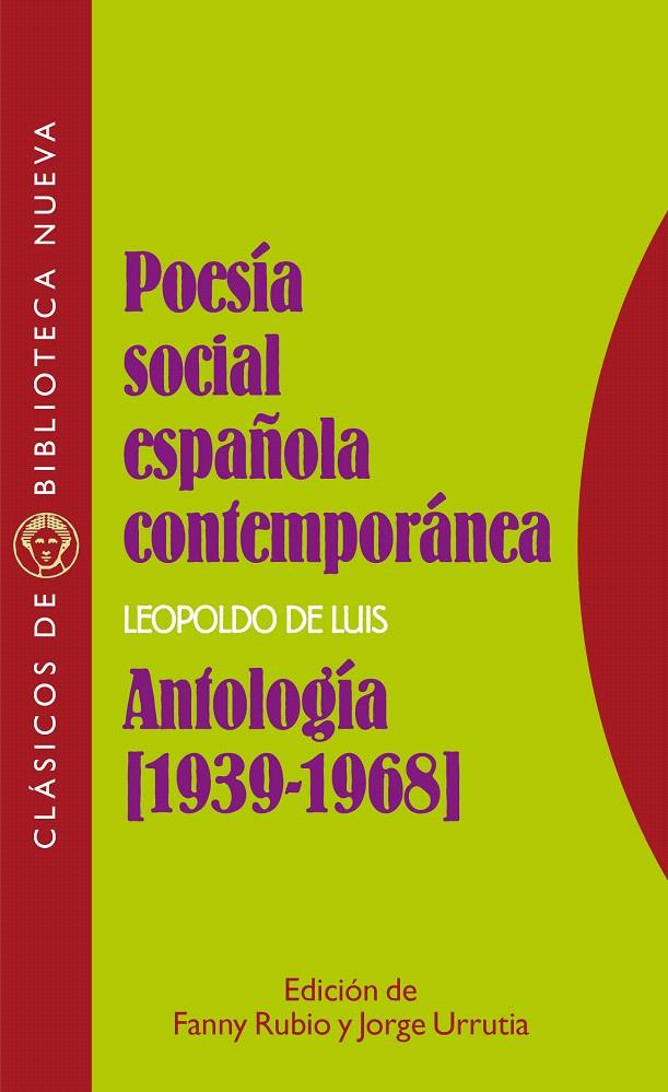 POESÍA SOCIAL ESPAÑOLA CONTEMPORÁNEA | 9788470308031 | LUIS, LEOPOLDO DE