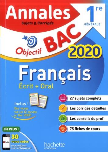 ANNALES BAC 2020 FRANÇAIS 1RE - SUJETS & CORRIGÉS | 9782017081678 | COLLECTIF
