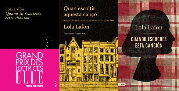 En motiu de la traducció al català i castellà, presentació del llibre : "Quan escoltis aquesta cançó-cuando escuches esta canción-Quand tu écouteras cette chanson" de Lola Lafon - 