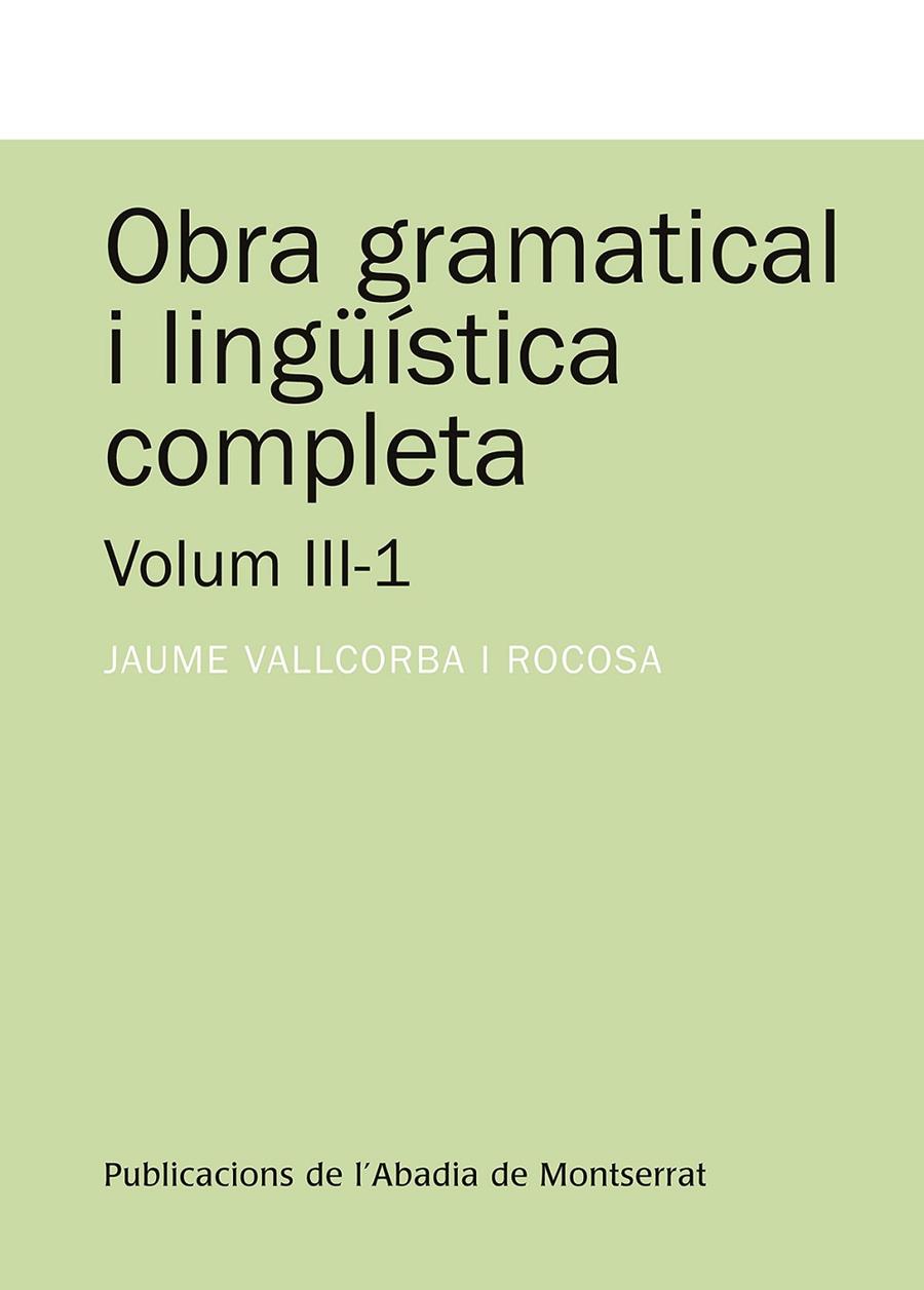OBRA GRAMATICAL I LINGUISTICA COMPLETA VOL.II | 9788498834680 | VALLCORBA I ROCOSA, JAUME