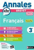 ANNALES BREVET FRANÇAIS 3E : BREVET 2023 : AVEC LES SUJETS DU BREVET 2022 | 9782091572895 | COLLECTIF