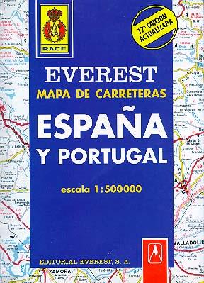 MAPA DE CARRETERAS DE ESPAÑA Y PORTUGAL. 1:500.000 | 9788424141202 | CARTOGRAFÍA EVEREST