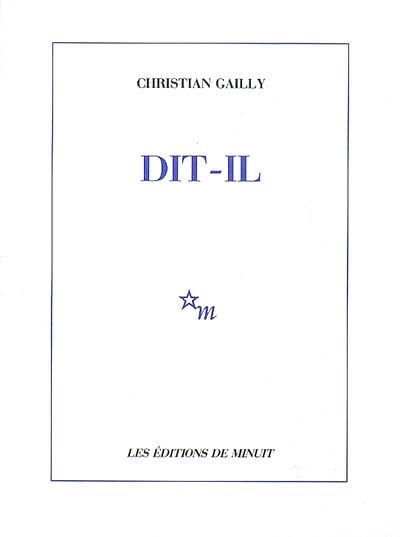 DIT-IL | 9782707311467 | CHRISTIAN GAILLY