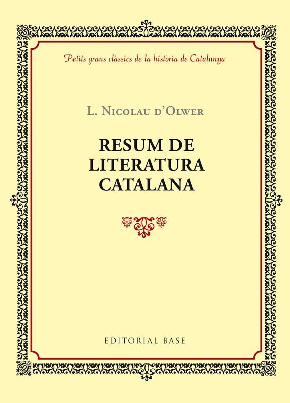 RESUM DE LITERATURA CATALANA | 9788416587353 | L. NICOLAU D'OLWER