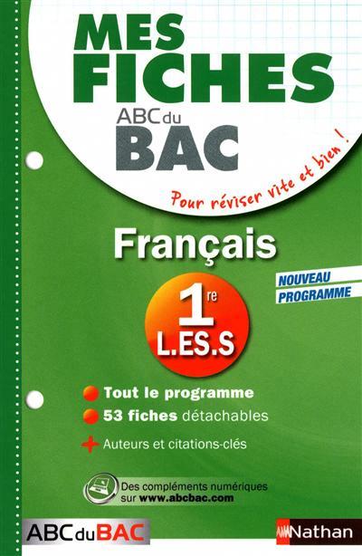 FRANÇAIS PREMIÈRE L, ES, S : MES FICHES ABC DU BAC  | 9782091884639 | CASSOU - NOGUÈS, ANNE