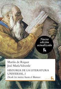 HIST.DE  LA LITERATURA UNIVERSAL 1 N.ED. | 9788424936242 | VALVERDE PACHECO , JOSÉ MARÍA/DE RIQUER MORERA , MARTIN