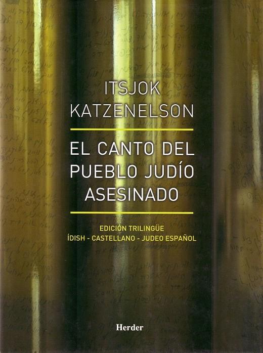 EL CANTO DEL PUEBLO JUDÍO ASESINADO | 9788425423246 | KATZENELSON, ITSJOK