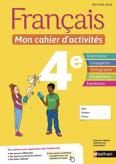 FRANCAIS - MON CAHIER D'ACTIVITES 4ÈME | 9782091712949