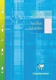 FEUILLES SIMPLES A4 RÉG. SEYES PERFORÉES 100 FEUILLES/ HOJAS SIMPLES GRANDES RÉG. SEYES A4 PERFORADAS 100 HOJAS 200 PAGINAS | 3329680175103