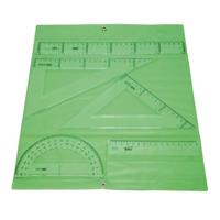 KIT DE 4 INSTRUMENTS DE GÉOMÉTRIE (2 ÉQUERRES, 1 RAPPORTEUR ET UNE RÈGLE DE 30 CM) / KIT 4 PIEZAS REGLAS (EAN13 : 3154142428301 / REFERENCIA 5699) | 8412688094011