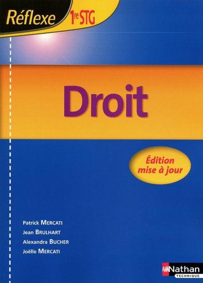 DROIT 1E STG 1STG 02 REFLEXE | 9782091610801 | MERCATI