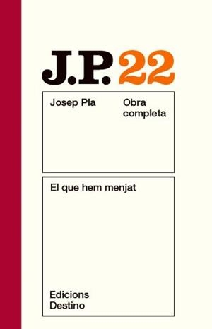 EL QUE HEM MENJAT | 9788497101622 | JOSEP PLA