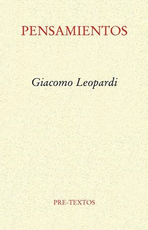 PENSAMIENTOS | 9788481911909 | LEOPARDI, GIACOMO