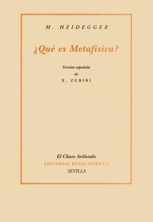 ¿QUÉ ES METAFÍSICA? | 9788484720911 | HEIDEGGER, MARTIN