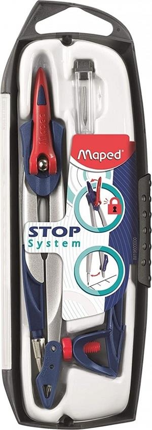 COMPAS MAPED SIMPLE AVEC BAGUE UNIVERSELLE 3 PIÈCES DE PRÉCISION TYPE “TECHNIC COMPACT” DE MAPED | 3154141961007
