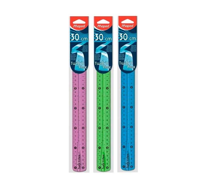 RÈGLE FLEXIBLE EN PLASTIQUE INCASSABLE PLATE - REGLA 30 CM FLEXIBLE E IRROMPIBLE | 3154140279004