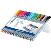 20  TRIPLUS FEUTRES STAEDTLER TRIPLUS FINELINER – ROTULADORES DE COLORES DE 0.3 MM (PAQUETE DE 20)  | 4007817334102