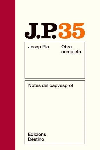 NOTES DEL CAPVESPROL | 9788497101752 | JOSEP PLA