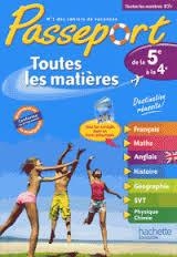PASSEPORT TOUTES LES MATIERES DE LA 5E A LA 4E | 9782011608161