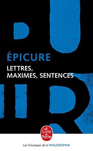 LETTRES MAXIMES SENTENCES | 9782253067092 | EPICURE