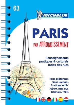 PLANO EN ESPIRAL MICHELIN PARIS PAR ARRONDISSEMENT | 9782067150539 | VARIOS AUTORES