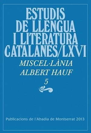 MISCEL·LÀNIA ALBERT HAUF, 5 | 9788498835960 | VARIOS AUTORES