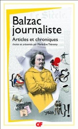 BALZAC JOURNALISTE | 9782080712776 | HONORE DE BALZAC