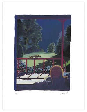 SÉRIGRAPHIE « CHAT ET PLEINE LUNE » PAR SEMPÉ (ENCADRÉE) - PLEINE LUNE | SEMPE 41 | SEMPE