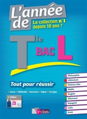 L'ANNÉE DE TLE BAC L - ÉDITION 2016 | 9782047354995 | DOMINIQUE BOISSIER, NICOLE GANDILHON, SOPHIE PAILLOUX-RIGGI, JACQUELINE TURGIS