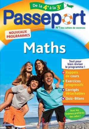 PASSEPORT MATHS DE LA 4E À LA 3E - ÉDITION 2017 | 9782017016526 | MIREILLE SEMAT