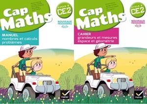 CAP MATHS CE2  MANUEL : (NOMBRES ET CALCULS, PROBLÈMES) ET LE CAHIER : (GRANDEURS ET MESURES, ESPACE ET GÉOMÉTRIE) | 3277450210182 | PACK DES 2 CAPMATHS : 978-2-401-00022-3 ET 978-2-401-02326-0 