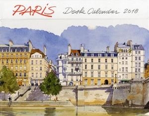 AGENDA PARIS : DESK CALENDAR 2018 (ACQUARELLES) | 9782878682151 | FABRICE MOIREAU