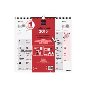 CALENDARI PARET ESCRIURE L 2018 CAT | 8422952151500