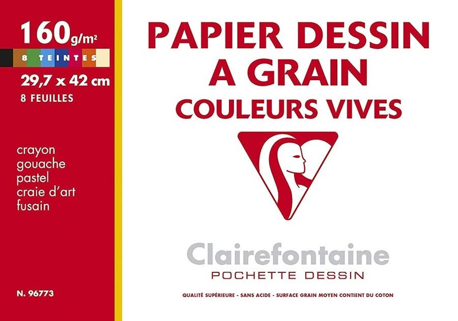PAQUET DE FEUILLES A3 PAPIER CANSON COULEURS – PAQUETES DE HOJAS CARTULINA A3 COLORES | 3329680967739