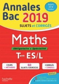 ANNALES BAC MATHS TLES ES, L - ÉDITION 2019 | 9782017013907 | COLLECTIF