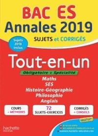 ANNALES BAC ES - TOUT-EN-UN - ÉDITION 2019 | 9782017015581 | COLLECTIF