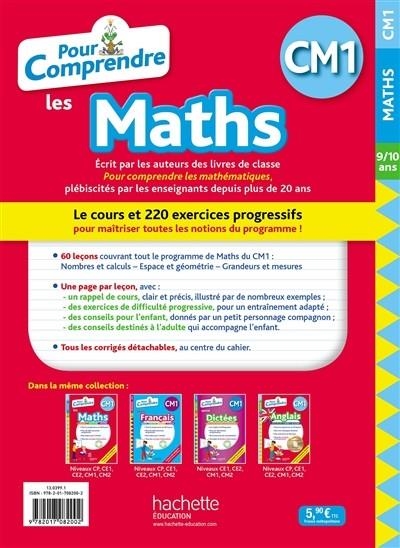 POUR COMPRENDRE LES MATHS CM1, 9-10 ANS : CALCUL, GÉOMÉTRIE, MESURES : NOUVEAUX PROGRAMMES  | 9782017082002