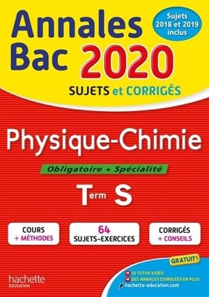 ANNALES BAC 2020 PHYSIQUE-CHIMIE TERM S OBLIGATOIRE + SPÉCIALITÉ | 9782017082613 | COLLECTIF