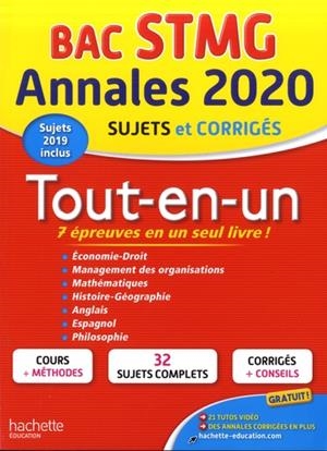 ANNALES BAC 2020 TOUT-EN-UN BAC STMG - SUJETS ET CORRIGÉS | 9782017082767 | COLLECTIF